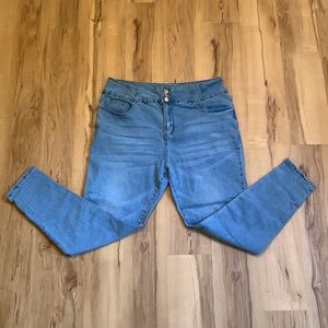 SHEIN Light Wash High Rise Skinny Jeans 2XL (18)